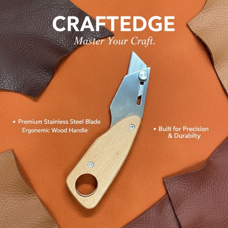 Leatherwork Projects - Faca de Corte Trapezoidal em Aço