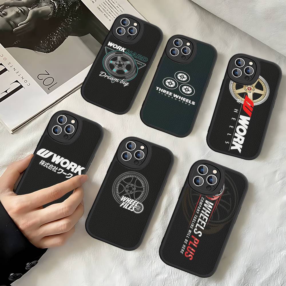 Leather Work Quotes - Capa de Telefone em Couro Work