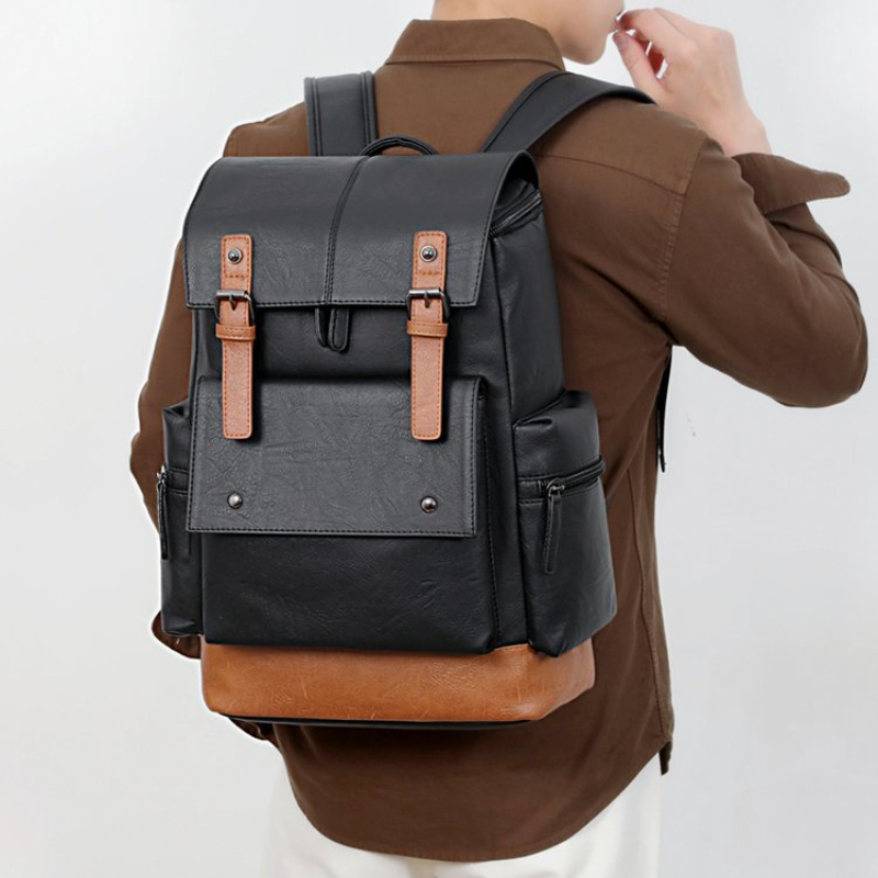 Leatherwork Bag - Nova Mochila de Couro Vintage para