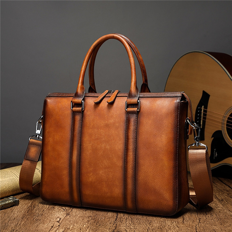 Leather Work Bag Men - Pasta Executiva YETTIES em Couro Genuíno