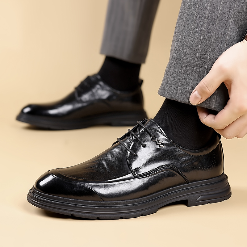 Leatherworking Classic - Novos Sapatos Oxford de Couro Masculinos