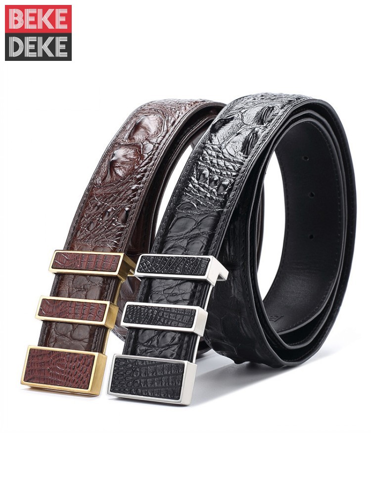 Leatherworking Classic - Alta qualidade dos homens crocodilo cinto