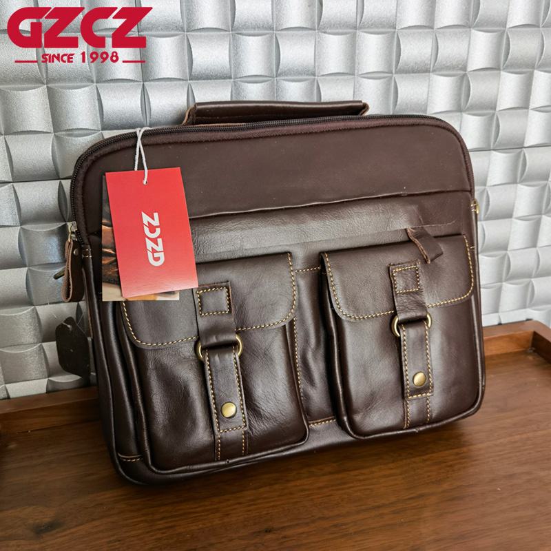 Leatherwork Bag - Bolsa Masculina GZCZ para Lazer e