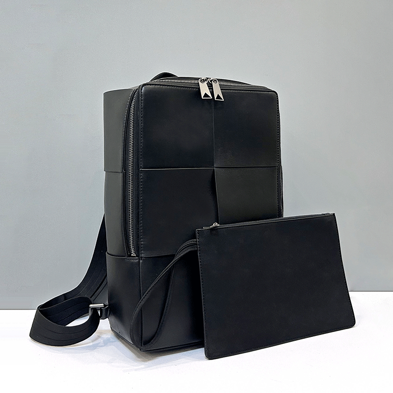 Leatherwork Bag - Mochila de Couro Trançada de Grande