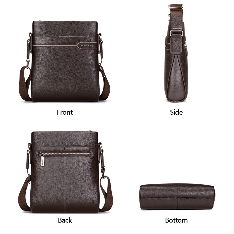 LAORENTOU Bolsa crossbody masc - Leather Work Bag Men avaliação e preço