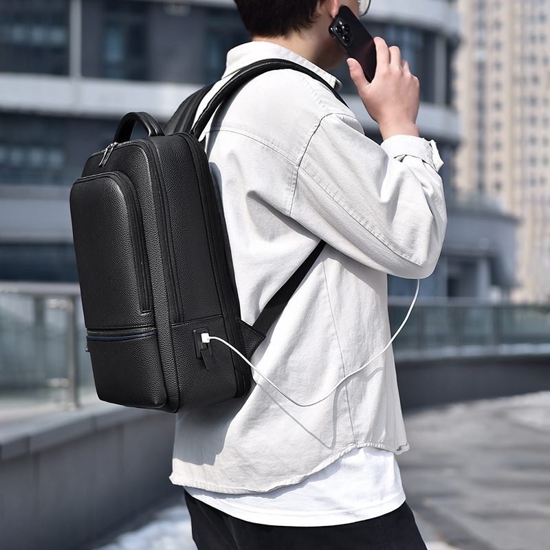 Mochila de couro PU para homen - Leatherwork Bag avaliação e preço