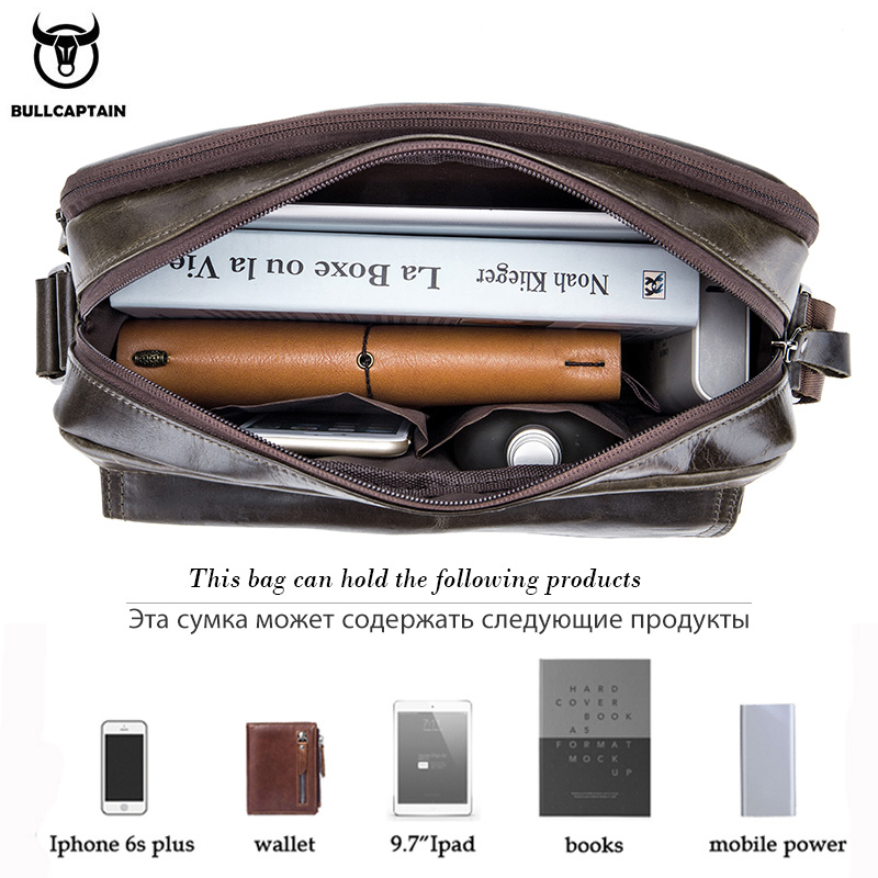 Bullcaptain bolsa crossbody ma - Leather Work Bag Men avaliação e preço