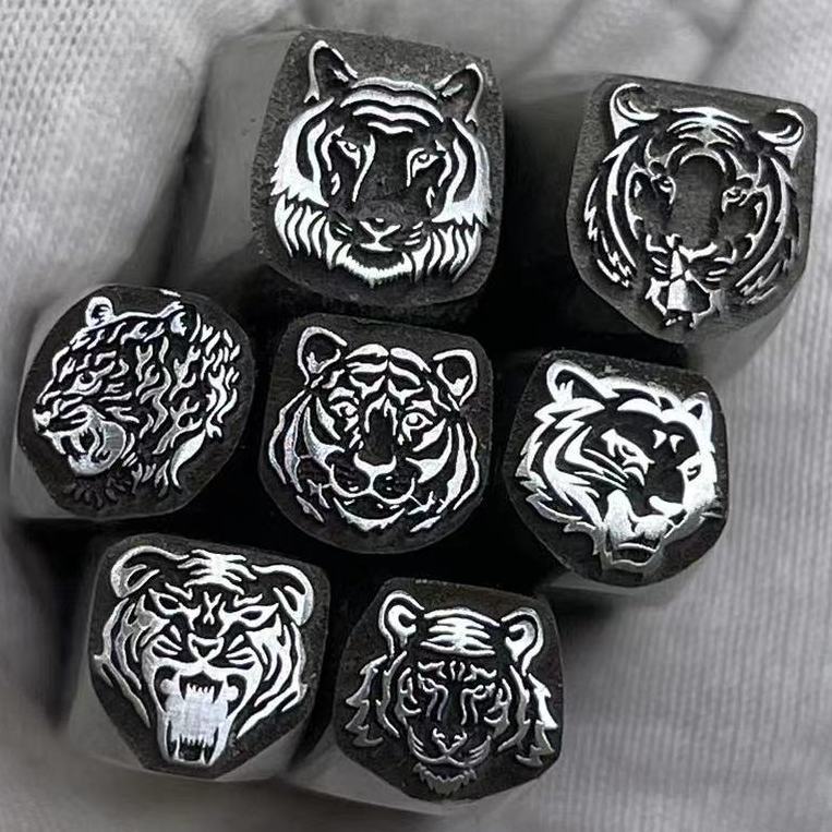 Cabeça de tigre design metal p - Leatherwork Punch avaliação e preço