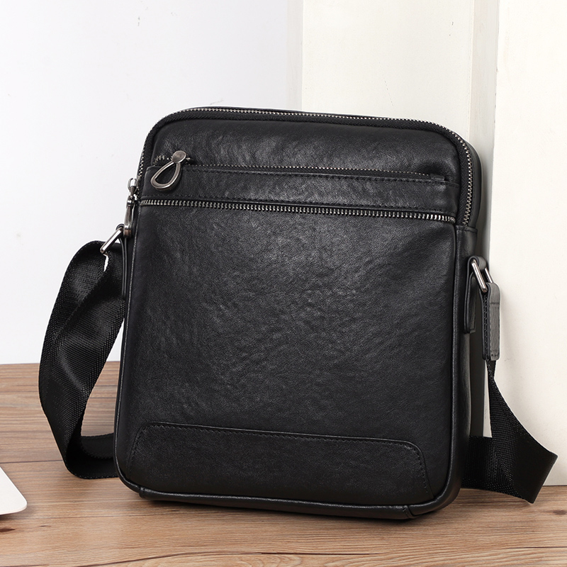 Couro genuíno dos homens cross - Leather Work Bag Men avaliação e preço