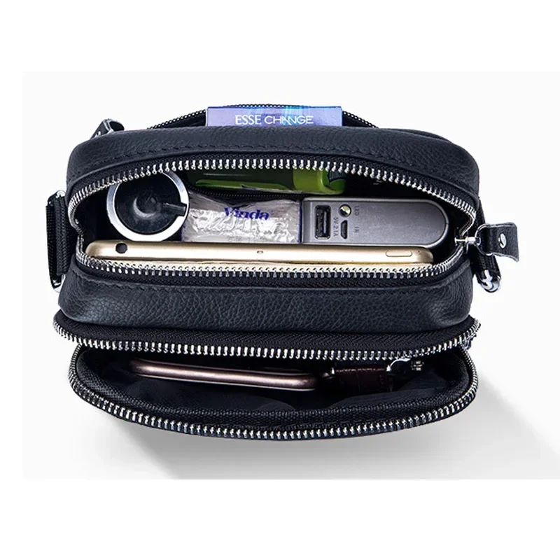 Bolsa de Ombro Casual Masculin - Leather Work Bag Men avaliação e preço